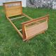 Bed 1 place wood and rattan