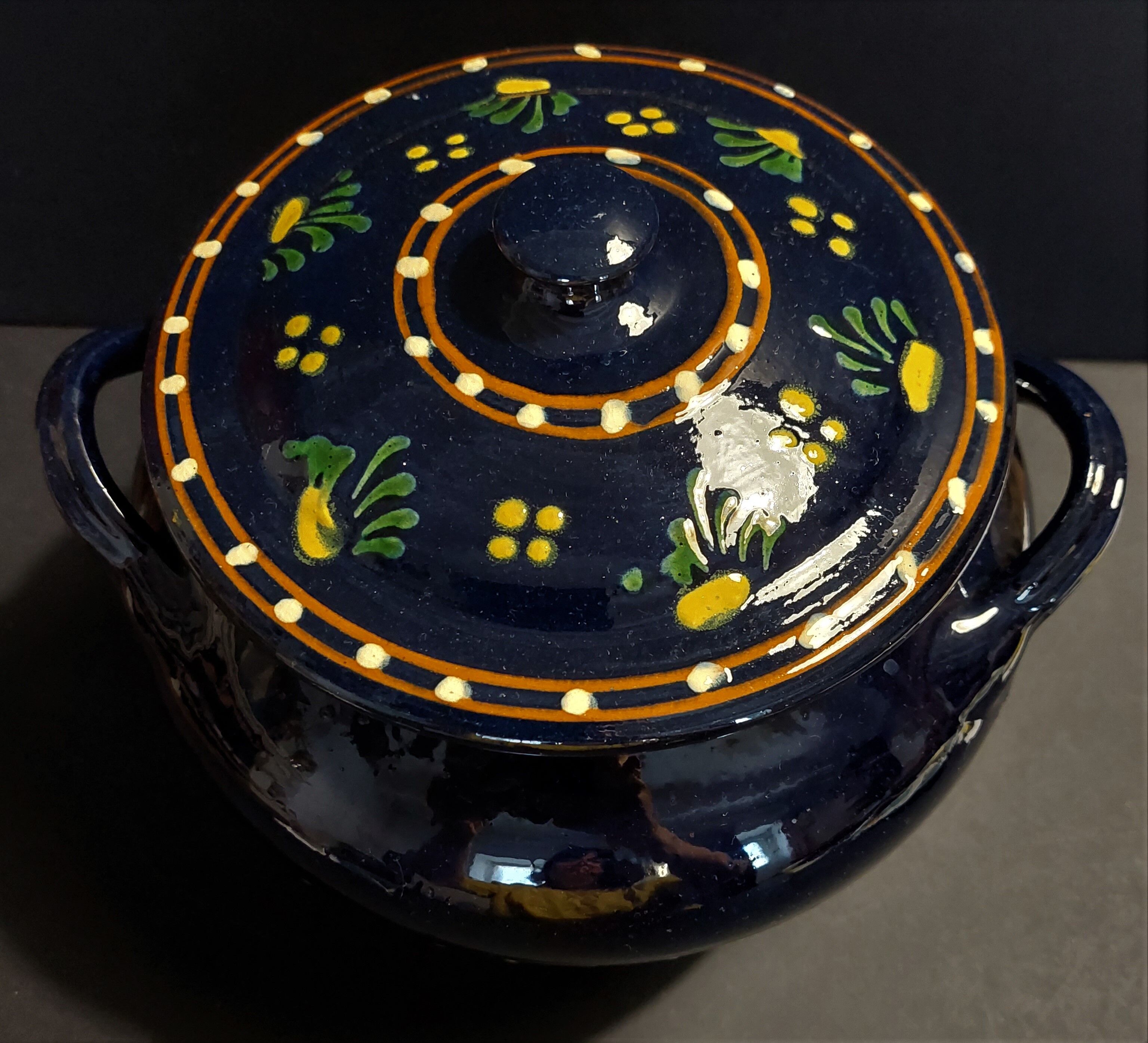 Soupière terre cuite vernissée Alsace