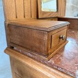 Antique carved oak hairdresser – art deco style