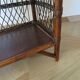 Bookcase - Bibus - 3 levels - woven rattan - bamboo - Vintage - 70s