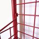 Red mesh metal grocery shelf