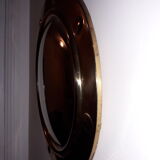 Mirror witch bulging brass 48x48cm