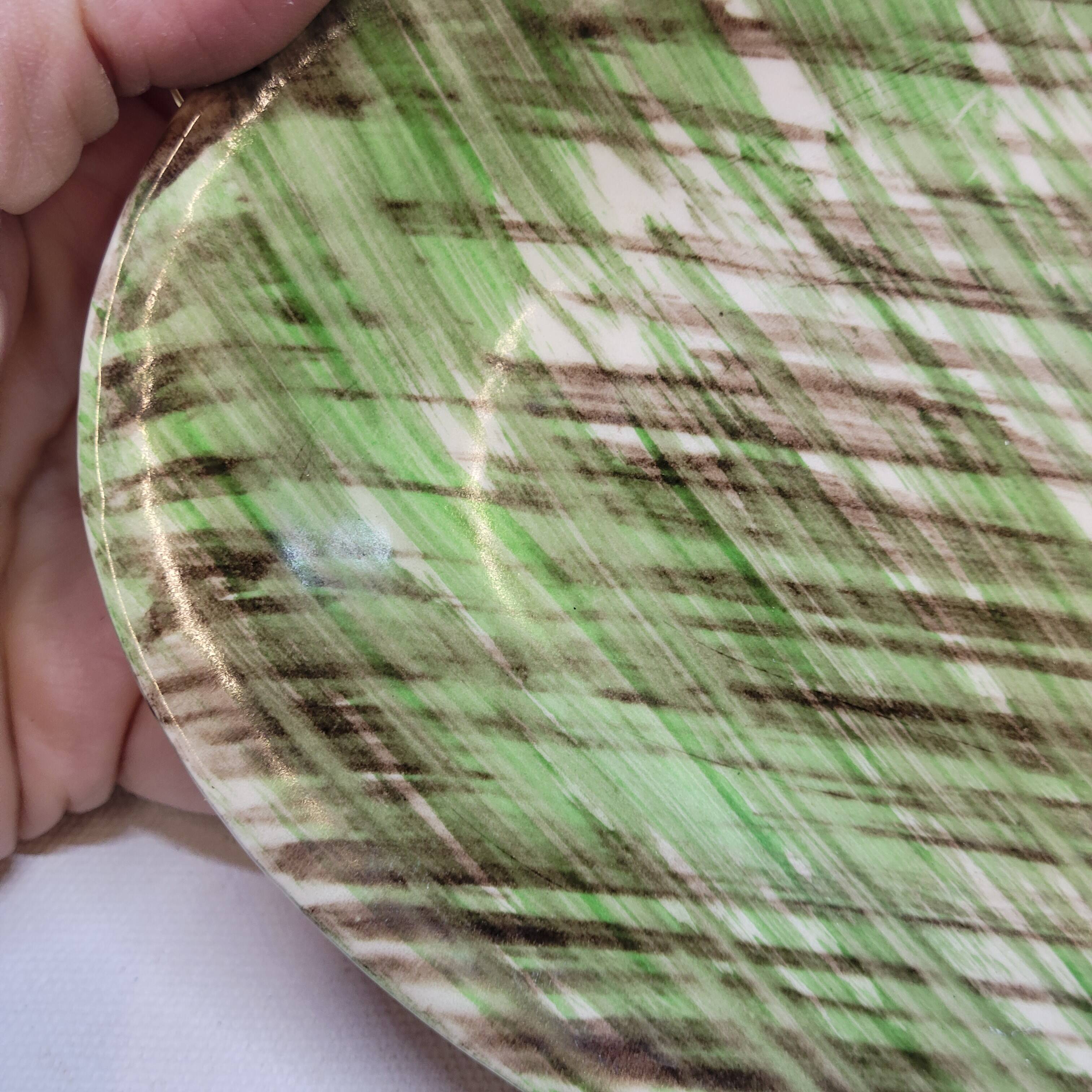 2 Oval Plates Dishes Saint Clément France Vintage Hand Painted