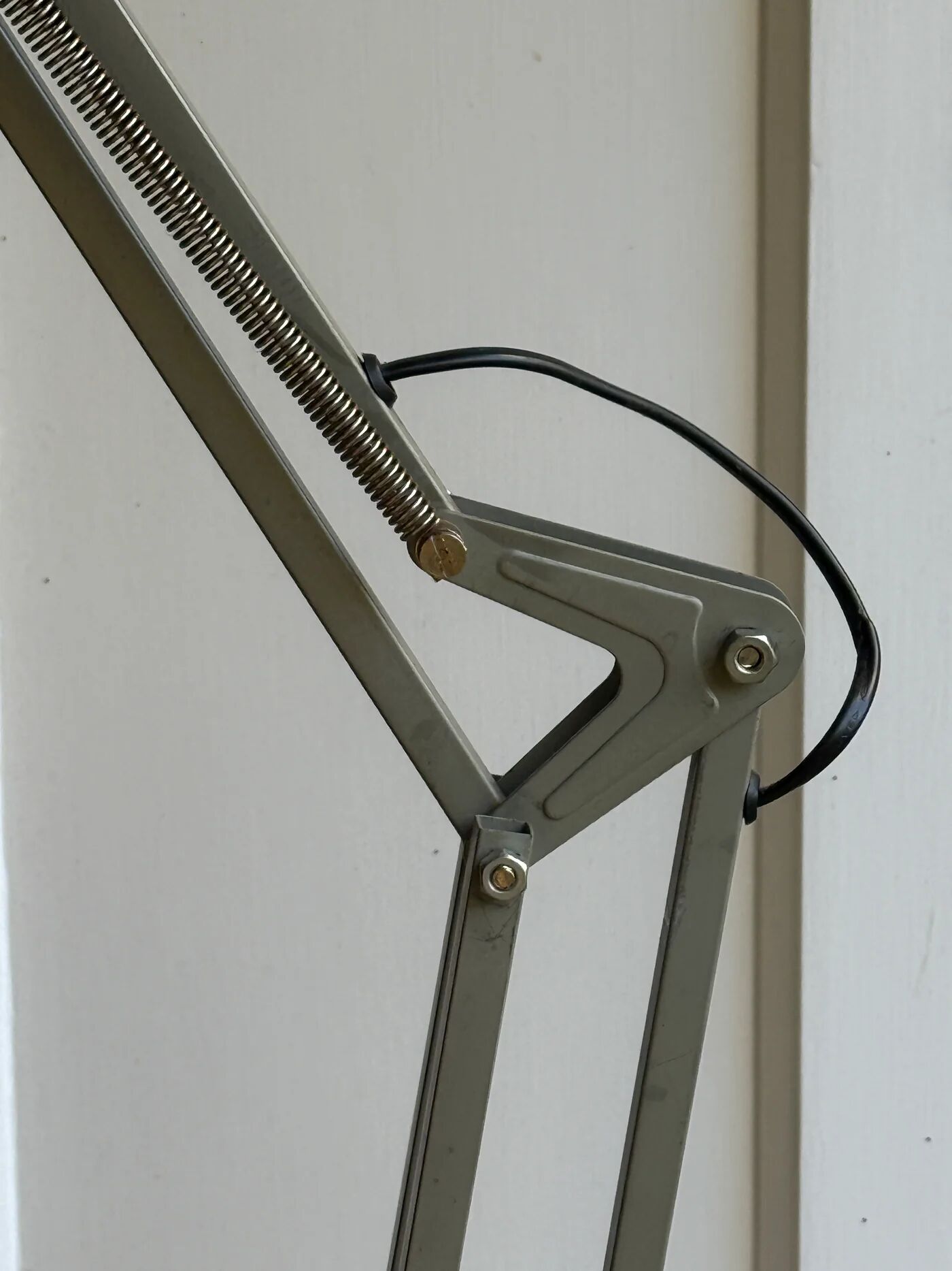 Grey metal floor lamp - industrial style