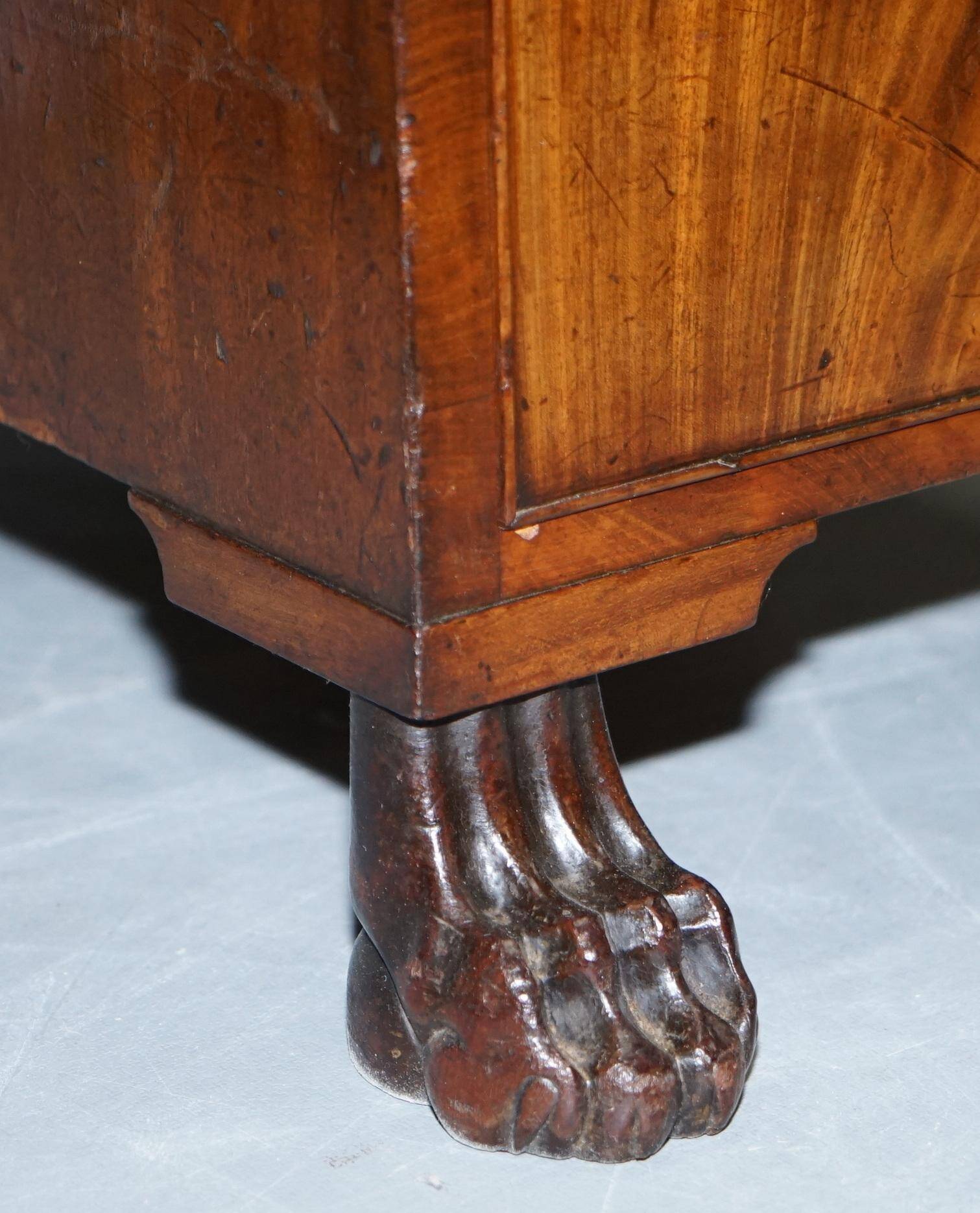 Kneehole Regency Desk 1815 in hardwood with lion paw feet