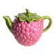 Raspberry slip teapot