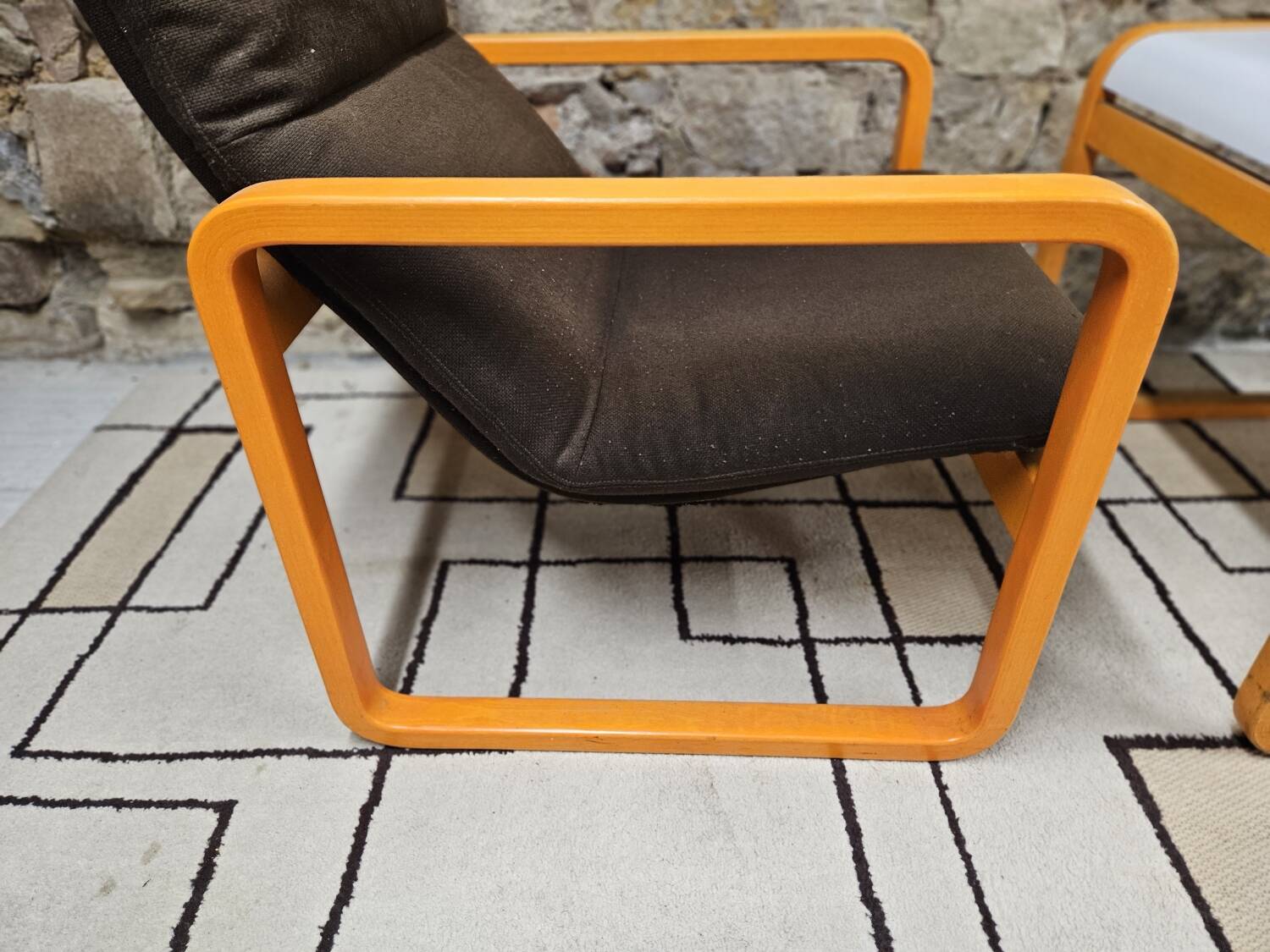 Set of Wilkhahn bentwood armchairs and tables, vintage 1980s