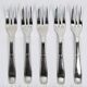 10 Christofle Alfénide Saigon model dessert forks in silver-plated metal.