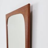 Minimalistic designed Mid-Century Danish Mirror in teak, 1960s