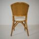 Ensemble table et 4 chaises vintage en rotin esprit Riviera