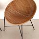 Pair of Rattan Lounge Chairs, Italy, 1970s