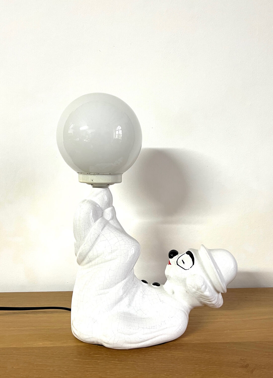 Clown lamp - ceramic - vintage - 70s