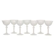 Set of 7 Regency Fidenza Crystal Champagne Glasses