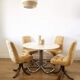 Lot de 4 fauteuils pivotants années 70
