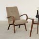 Pair of grey mottled armchairs by Jaroslav Smidek for TON Bystrice