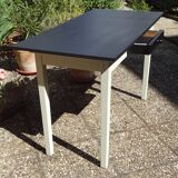 Painted wooden table with drawer