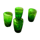 Verres à liqueur vert vintage