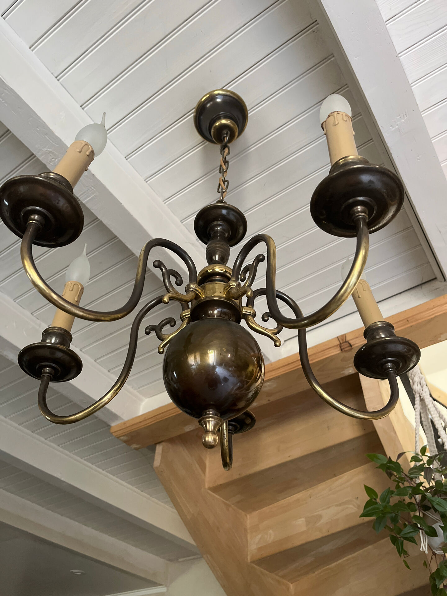 Dutch chandelier with 5 branches
