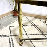 Brass coffee table glass tray