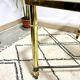 Table basse laiton plateau verre