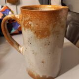 Pichet/pot à eau ou à lait, ancien, en grès vernisse