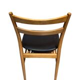 Set of six wooden chairs