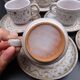 Earthenware coffee service signed Jean Austruy Vallauris around 1970 - Cups - saucers - milk pot