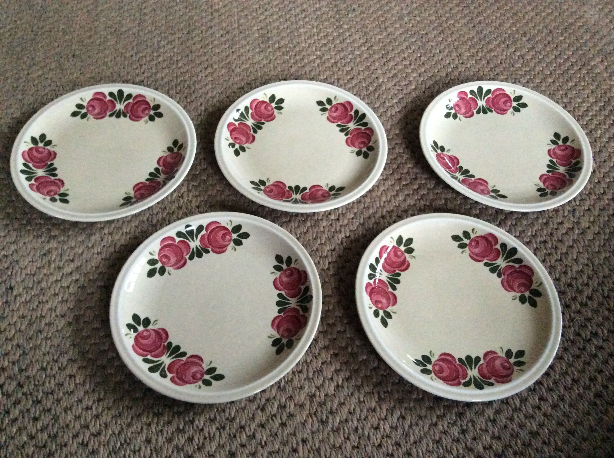 Série de 5 assiettes à dessert