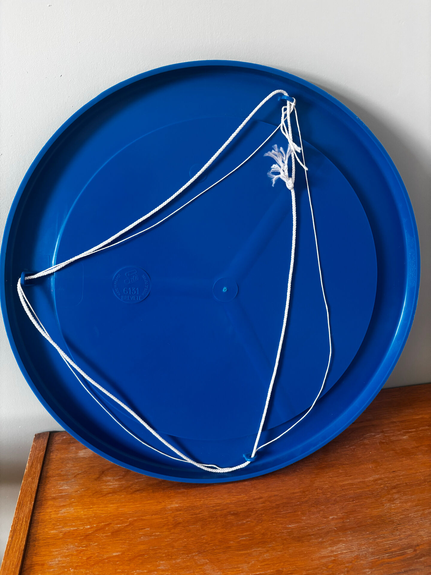 Miroir syla vintage bleu années 70 space age