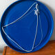 Miroir syla vintage bleu années 70 space age