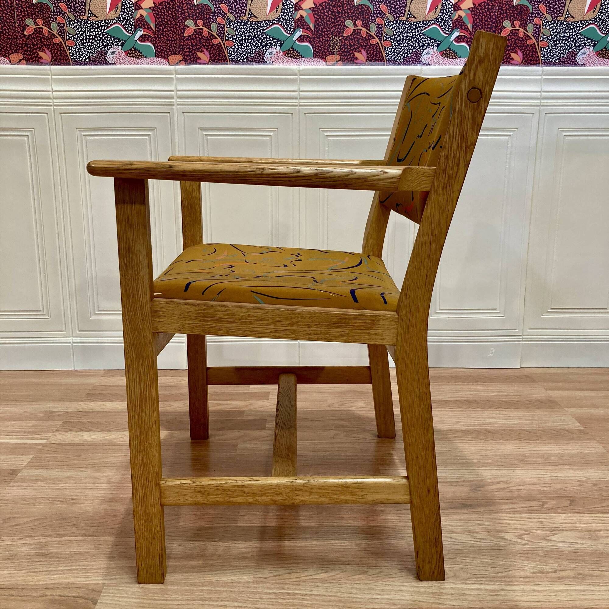 Set of 6 armchairs stamped Hans Wegner "Scandinavian design" 1960.