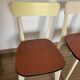 4 wooden chairs and formica kitchen