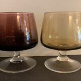 6 verres à pied en cristallin pour digestif ou cognac