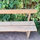 Old wooden church bench with backrest - 3 metres -
