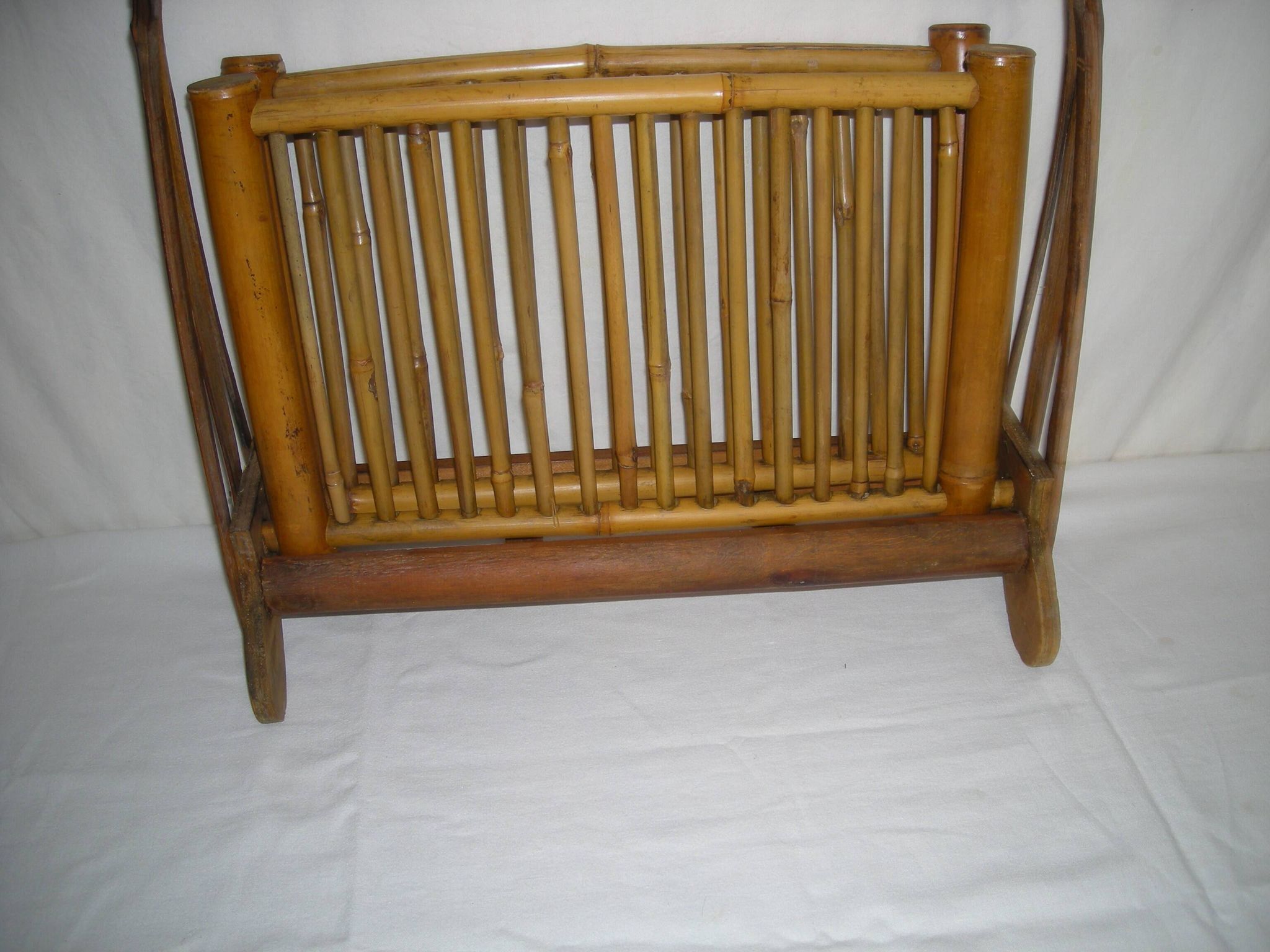 Bamboo folding magazine rack from the 40s - 50s