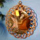 Rattan wall mirror "sun" 1960s
