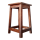 Antique farmhouse stool in solid oak – Rustic Brutalist Look