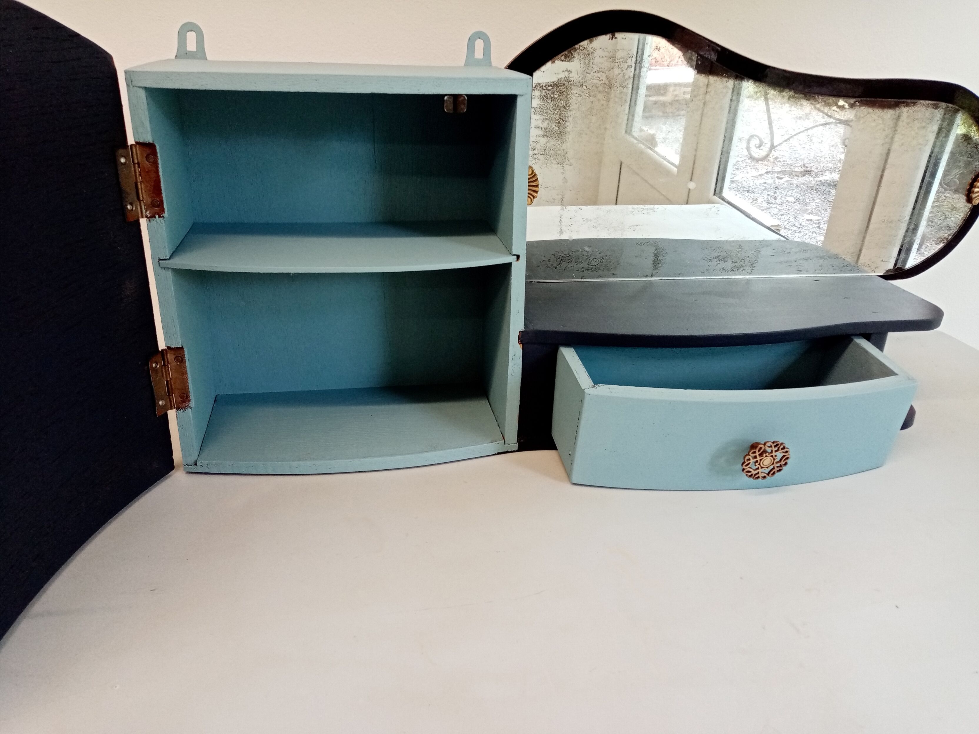 Vintage toilet wall cabinet