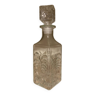 Chiseled glass decanter