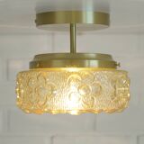 Plafonnier vintage en verre ambré