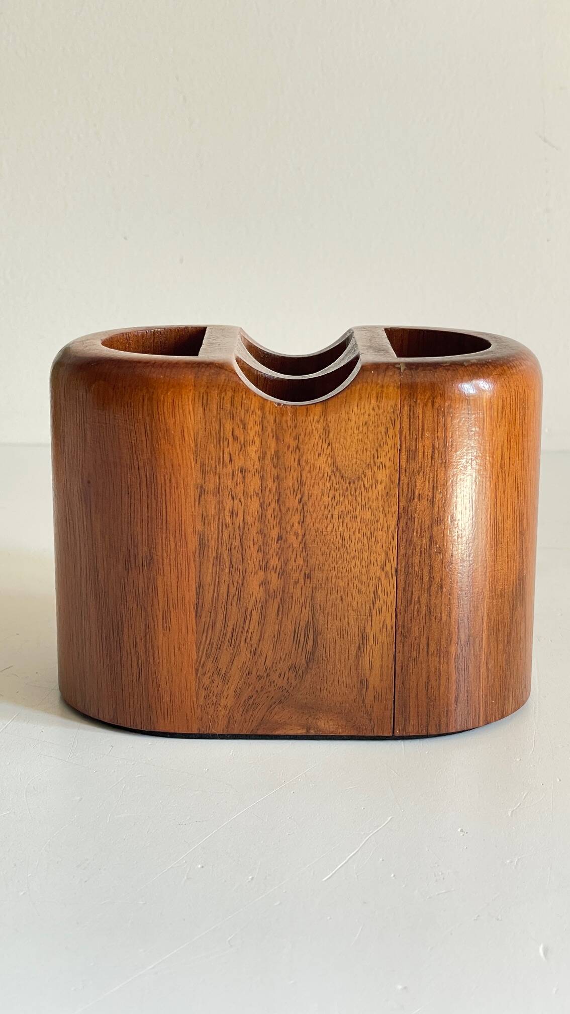 Vintage Teak Pencil Holder