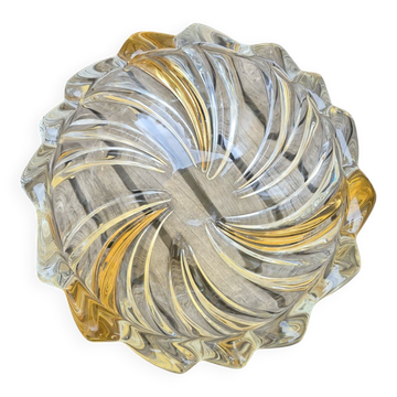 Valet tray in the style of Val St Lambert, made of lead crystal, mid-century.