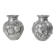 Pair of Art Deco vases in aluminium Signed