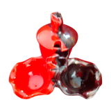 Set salt, pepper, mustard in Vallauris reddened and black.