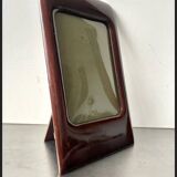 Antique  Art Deco Mahogany Wooden Frame  22.5 cm x 13.5 cm  convex glass