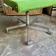 Chaise de bureau en tissu vert et métal chromé