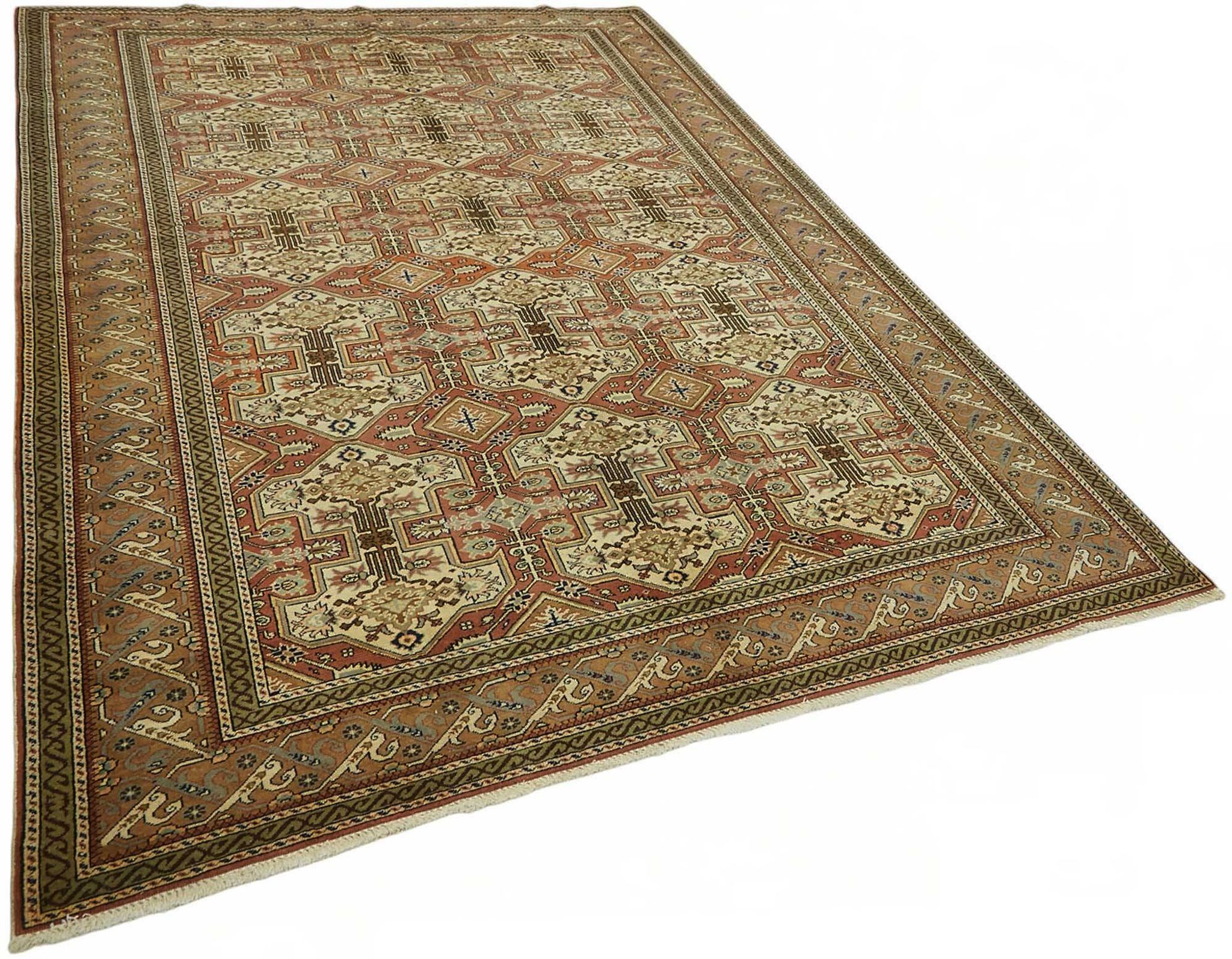Tapis vintage en laine turque Kayseri 196 cm x 288 cm