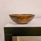 Swedish folk art, unique farmer's bowl from the early 19th century in painted wood.