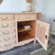 Low buffet in renovated solid cherry wood – Revisited Louis XV style – 250 cm