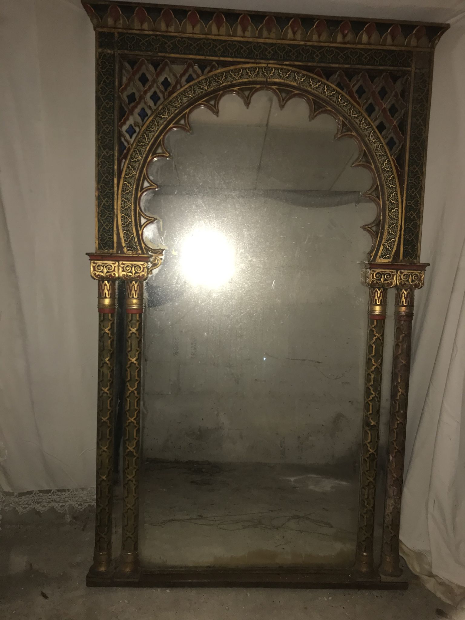 Old Radjastan mirror arch 190x120 cm